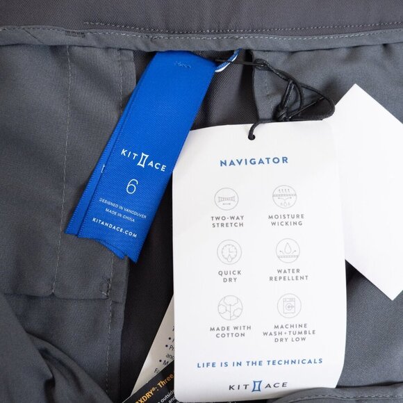 Kit And Ace Navigator Ride Pleated Pants Cropped Oversized Gray - Picture 4 of 15